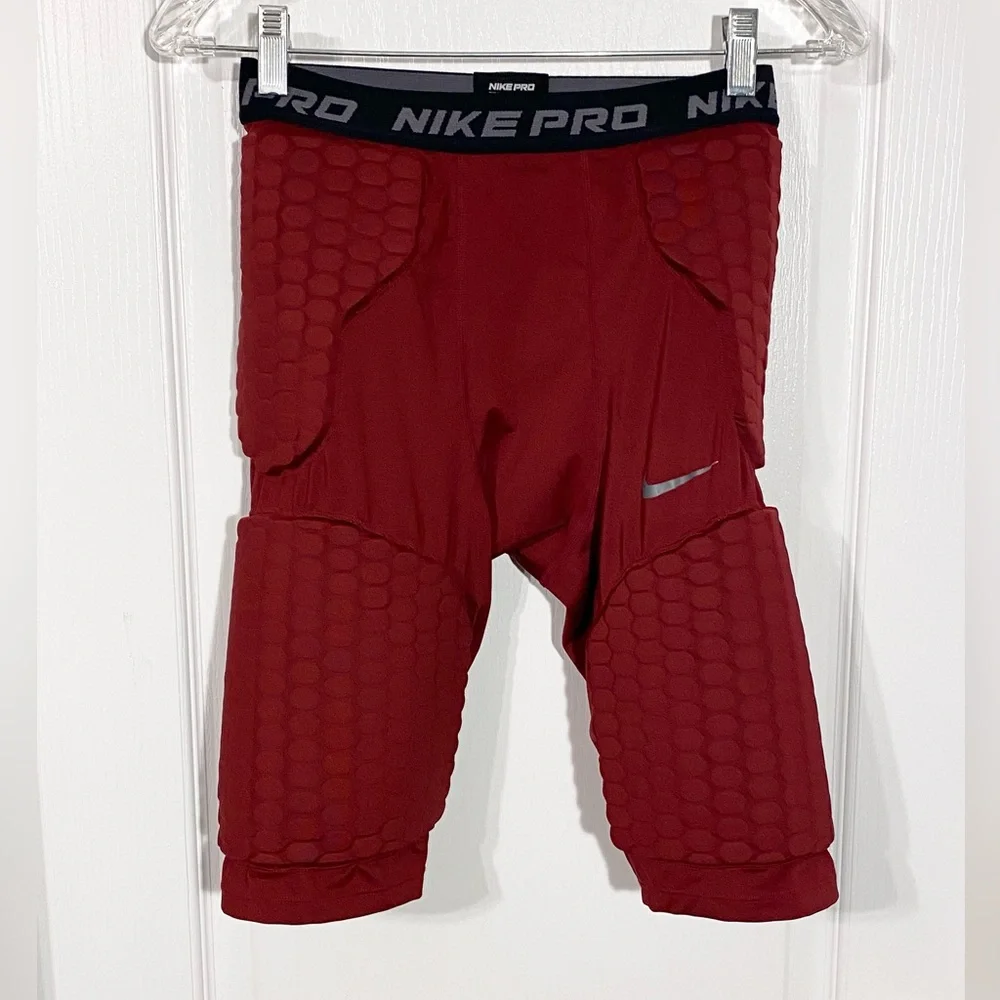 NIKE Pro Combat Padded Base Layer Football Shorts Red Men’s Small